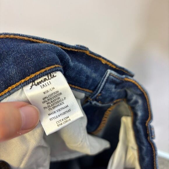 Amalli Talli High Waisted Skinny Jeans Women's Size 28 with 34" Inseam - Picture 6 of 6